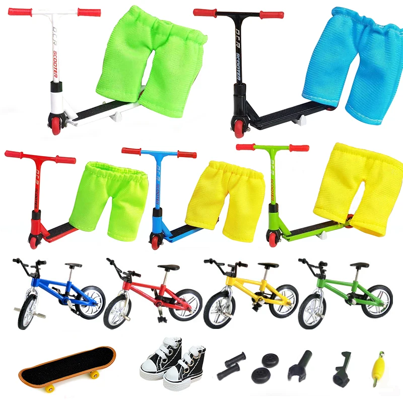 Скутер для пальца скейтборд аксессуары обуви набор двух колесный скейт одежда