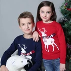 Оригинальный свитер для подростков и девочек, Рождественский свитер, зимняя Осенняя детская одежда, вязаный пуловер, теплые свитеры на Новый год 2022