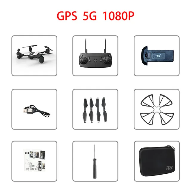 GPS 5G 1080P H1 Дрон gps Дрон HD 1080P Смарт точное позиционирование возврат жестов фото Wi-Fi передача Rc вертолет Дрон камера - Цвет: GPS 5G 1080P