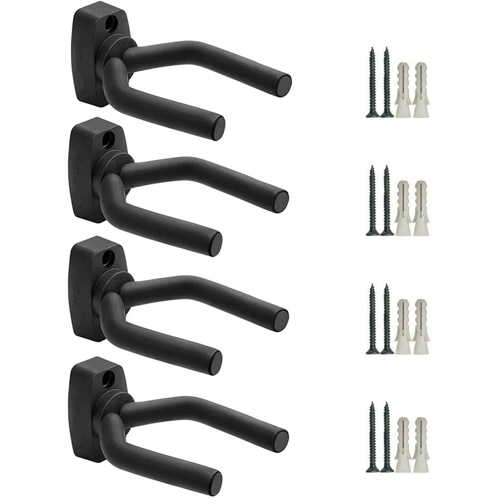 

4 Pcs Wall Mount Guitar Hanger Hook Non-Slip Holder Stand For Acoustic Guitar Ukulele Violin Bass Guitar Instrument Accessories