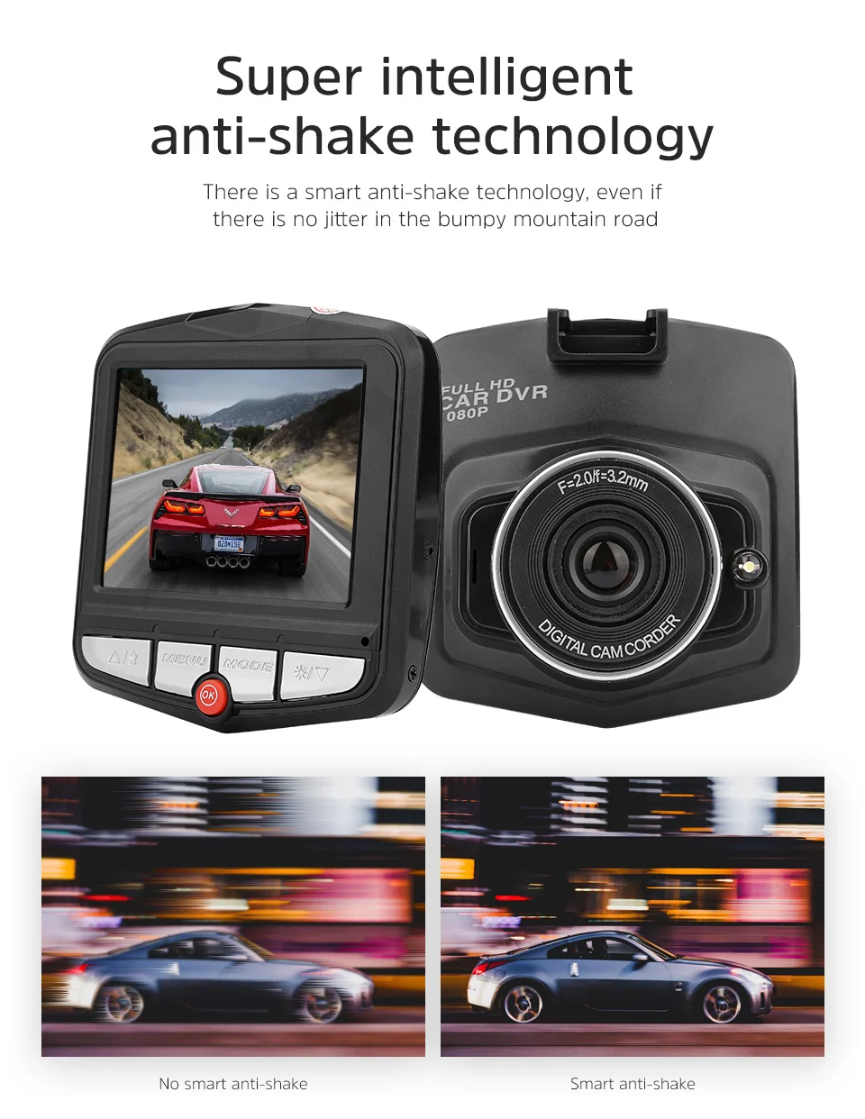 Aoshike, новинка, мини Автомобильный видеорегистратор, DVR камера, SD 1080 P, видеорегистратор, g-сенсор, камера ночного видения