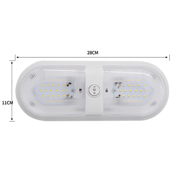 12V 24/48 LED Dome Light Ceiling Lamp with Switch Caravan Accessories for RV Marine Boat Yacht Camping Car Motorhome Trailer 4