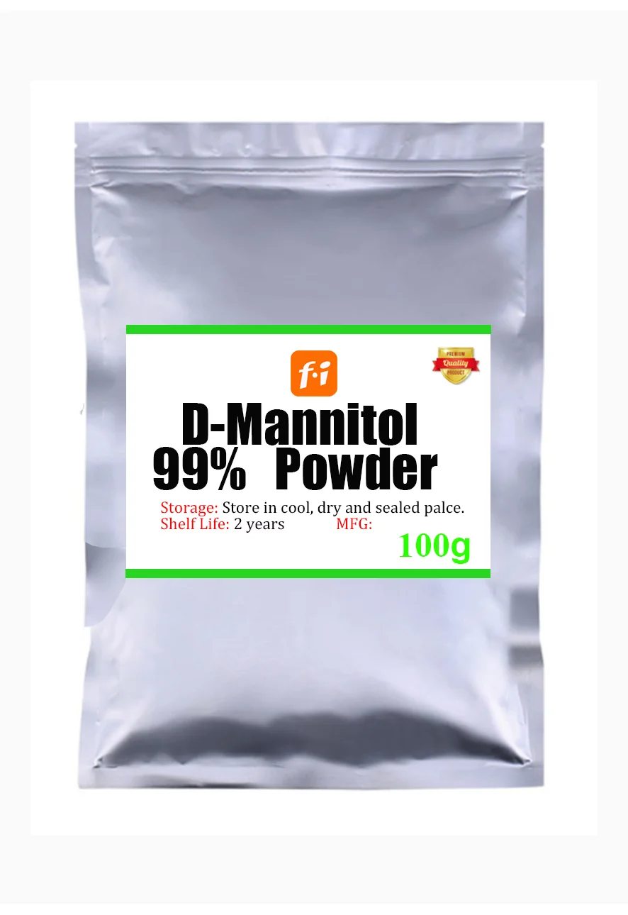 

100-1000g порошок маннита, D-порошок маннита, диуретический эффект, обезвоживание тканей, замена сахара, лечение отечности мозга