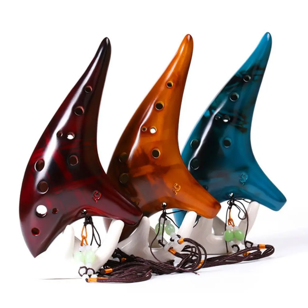 

12 Holes Cerac Flute Ocarina Alto Smoked Ocarina Underwater Musical Instrument Music Lover Style Beginner Instrument