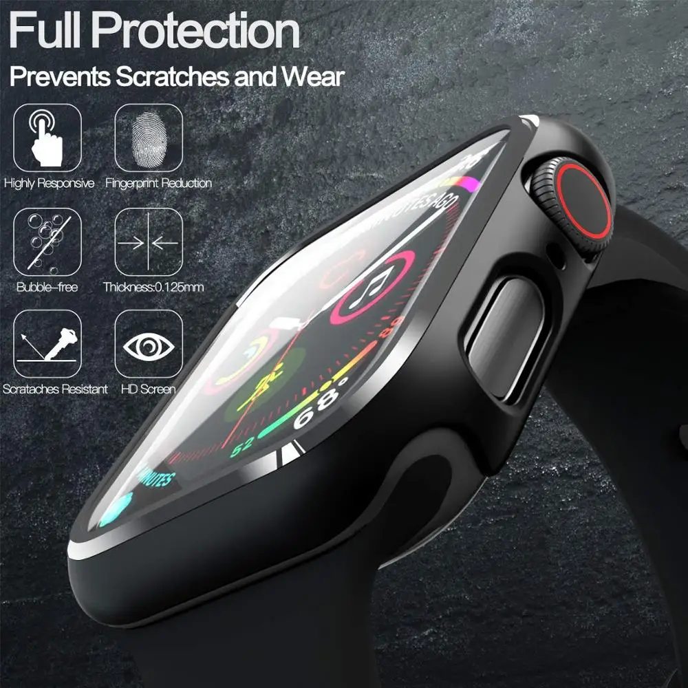 Закаленное стекло для Apple Watch Series 6 5 4 3 2 1 SE 44 мм 40 42 38 Защитная пленка Iwatch