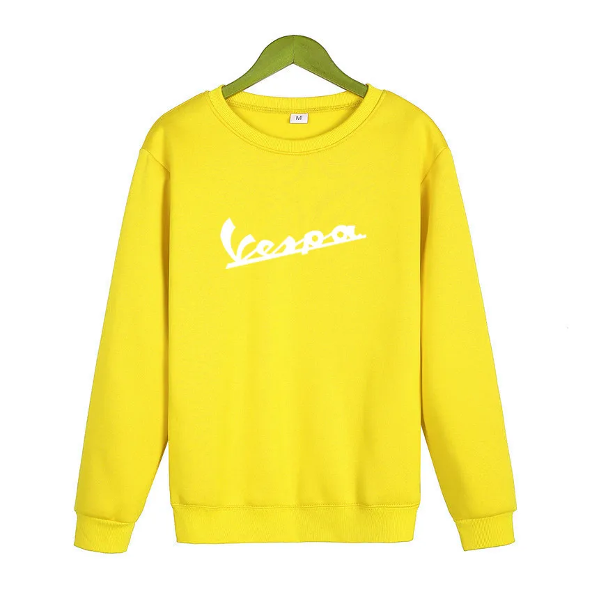 

2021 new boys beautiful image sweatshirt female clothing vespa logo print O neck hoodie men Fashion Top