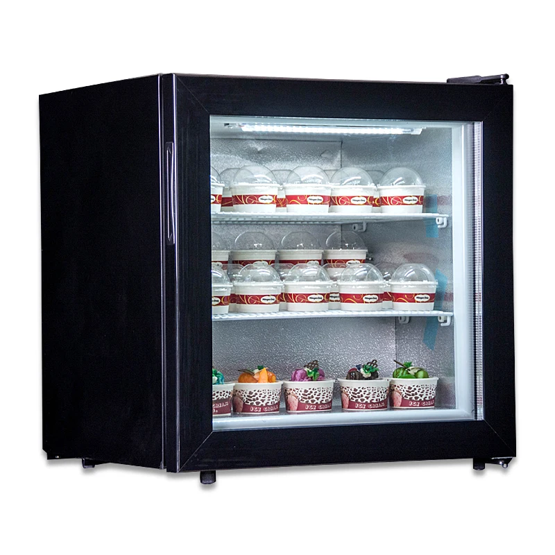 

Маленький Бытовой Холодильник 55 л, коммерческий стеклянный холодильник Haagen-Dazs, многофункциональное охлаждение мороженого