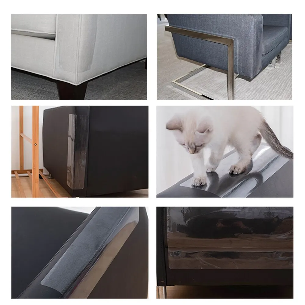 6 шт./компл. Анти-Царапины и когтеточки для кошек Стикеры s Guard самоклеящаяся