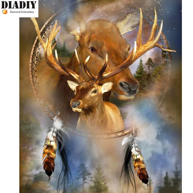 

Full Square Diamond 5D DIY Diamond Painting Dream elk 3D Embroidery Cross Stitch Mosaic Home Decor