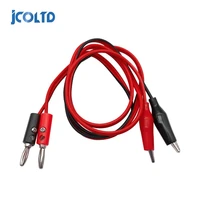 1m alligator cilp to av banana plug test cable lead connector dual tester probe 35mm crocodile clip for multimeter measure tool