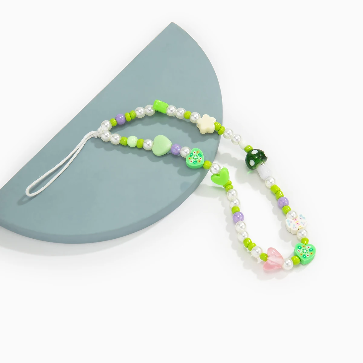 2021 new ins trendy colorful beads chain mobile phone chain anti lost handmade acrylic cord lanyard for women jewelry stochastic free global shipping