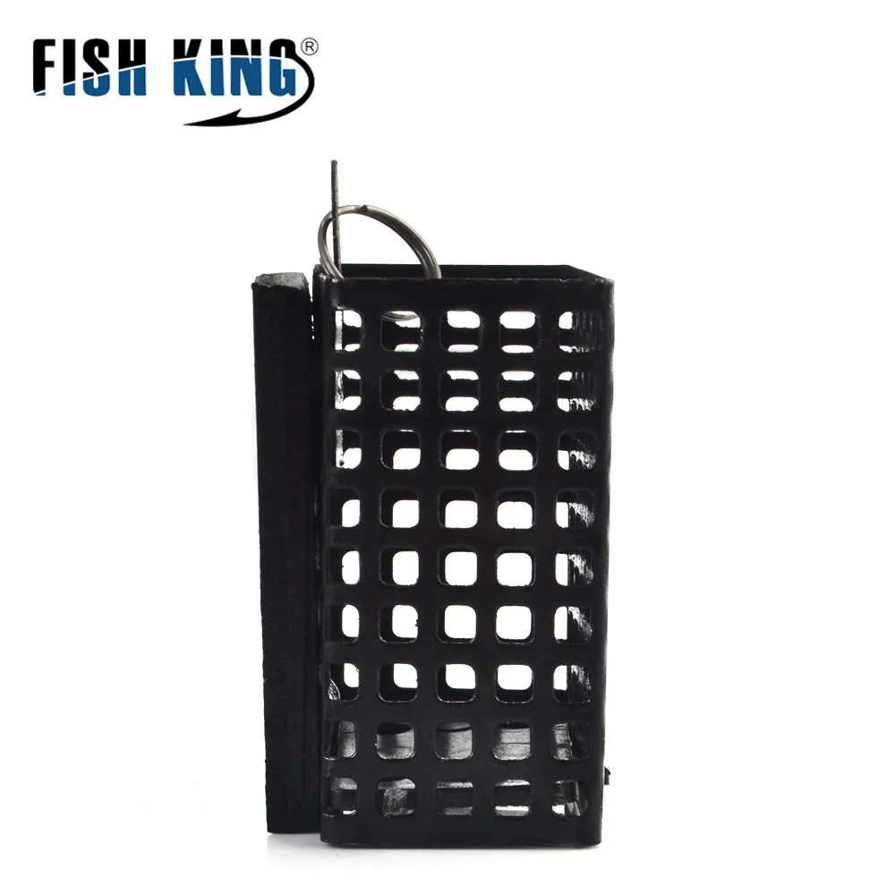 FISH KING 1 шт. 30 100 г кормушка квадратная металлическая клетка для приманки контейнер