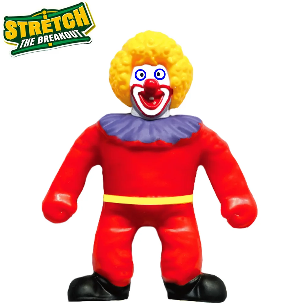 Clown Растягивающаяся фигурка, бодибилдер, шимпанзе, робот, клоун, скручивающаяся, сгибающаяся, Супер Стретч-игрушка - Цвет: Clown