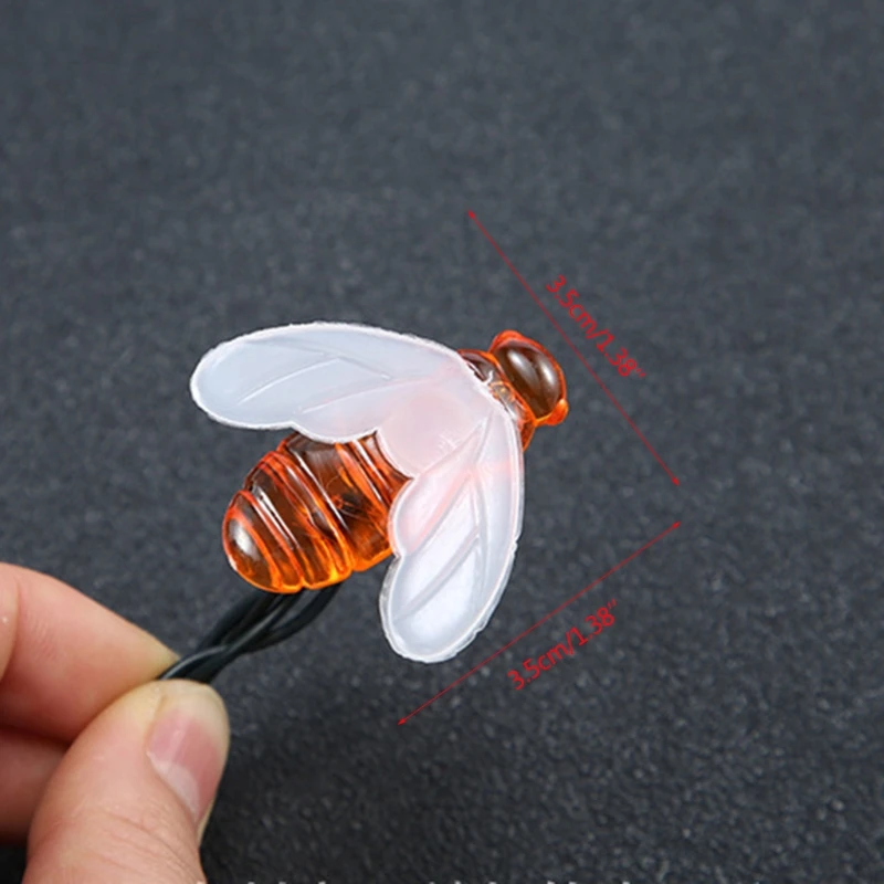 

1 Pack Solar Bee Style Fairy String Lights 30 LED Cute Honeybee LED Lights 8 Modes Waterproof Decoration Light for Patio