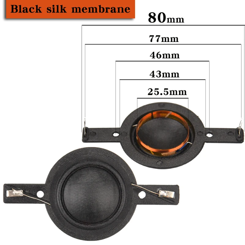 HIFIDIY LIVE 25.5mm Core Tweeter Voice Coil Membrane Silver composite Black Film Treble Speaker Repair accessories DIY Parts | Электроника