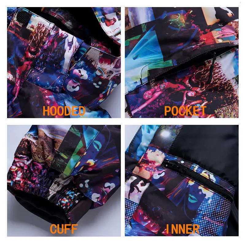 Детский лыжный костюм для мальчиков водонепроницаемая ветрозащитная Толстая