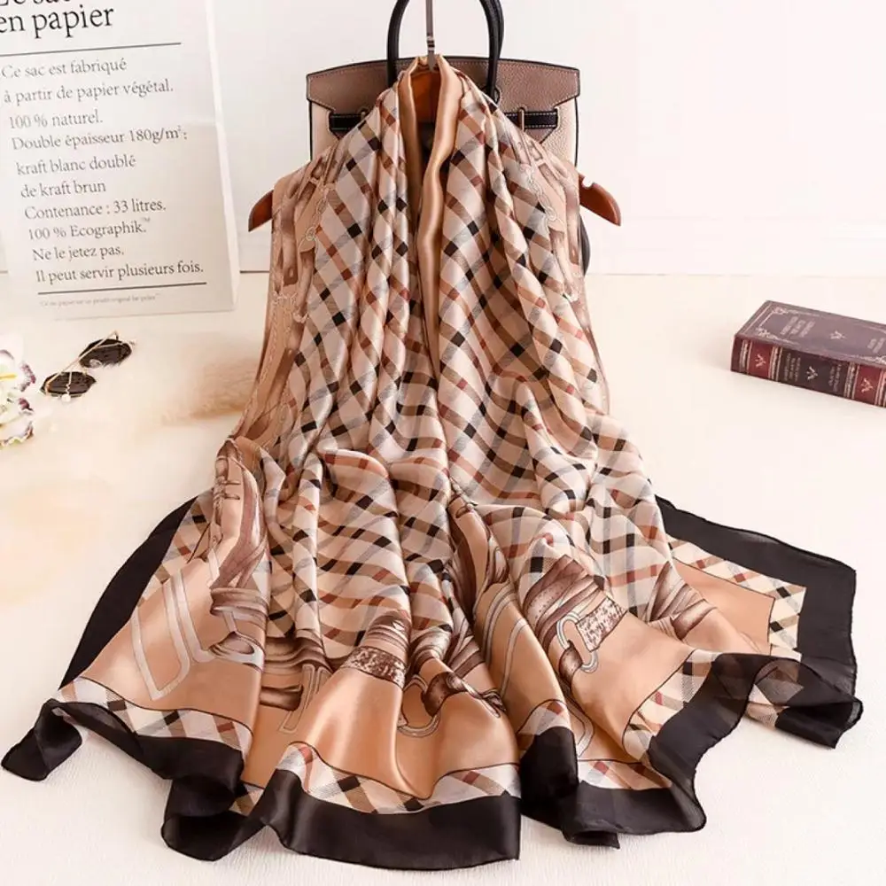 2021 модная женская Солнцезащитная шаль классический Пляжный шарф платок парео