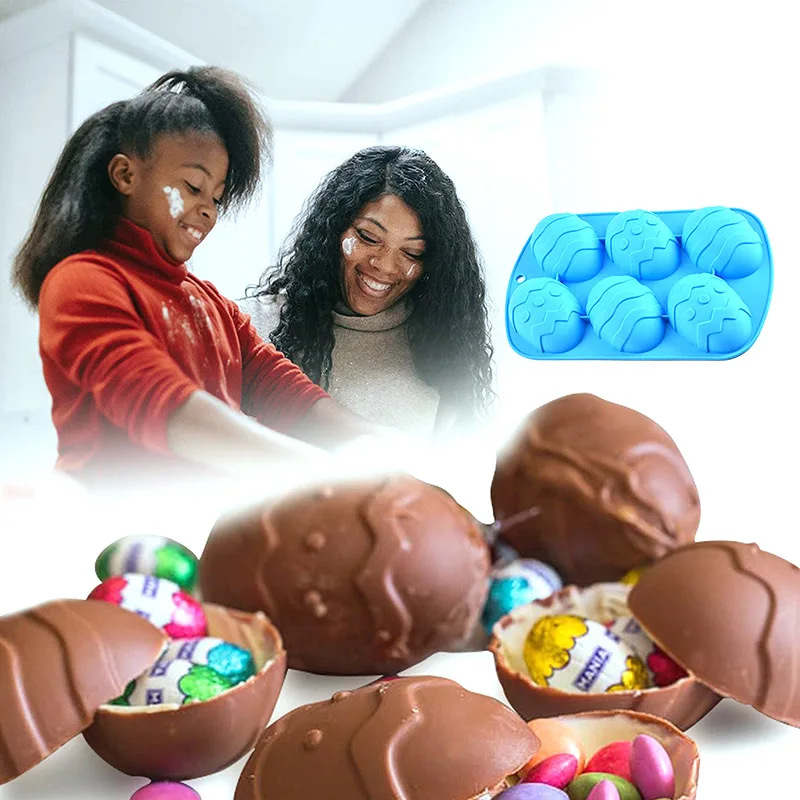 

Easter 6 Eggs DIY Baking Silicone Candy Cake Mold Chocolate Mold Tools