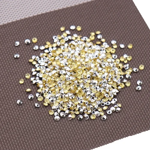 Yellow Silver Хит 1000 шт 4,2 мм Акриловые Алмазные хрустальные блестящие прозрачные конфетти для свадебной вечеринки Конфетти украшения стола разлетающиеся бусины - Цвет: Yellow Silver