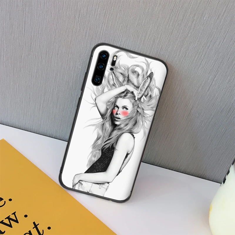 Чехлы для huawei P10 P20 2019 P8 P9 Mini P30 LITE P Smart Z 2018 Pro эскиз искусство иллюстрация чехол