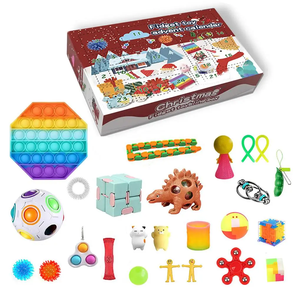 Фиджет-игрушка с обратным отсчетом на 24 дня календарь календарем набор