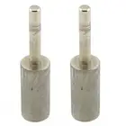 Цилиндрическая алмазная шлифовальная головка, цилиндрические вращающиеся сверла для резьбы по нефриту, зернистость 1000, 2 шт., 10-14 мм