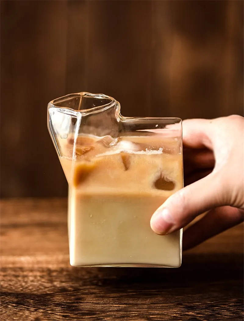 Стеклянная чашка для молока банка микроволновой печи экспорт стеклянная коробка