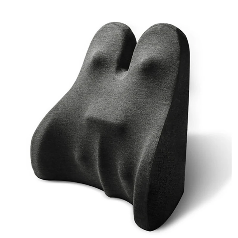 

Lumbar Pillows Back Cushion Lumbar Support for Car Home Chair Corrects Sitting Posture Relieve Waist Pain Sciatica Grey