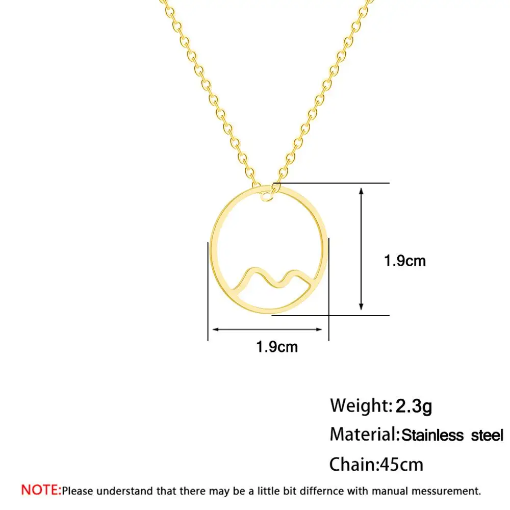 Chereda волнистое ожерелье из нержавеющей стали Летняя Пляжная роза подвеска для