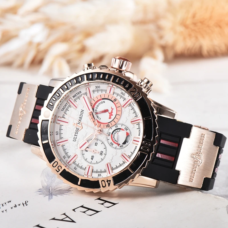 

ULYSSES Quality With Original Logo Watches Mechanical Automatic Mens Watch Stainless Steel quartz watchs 6698