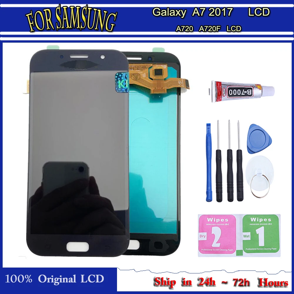 INCELL для Samsung Galaxy A7 2017 A720 A720F SM ЖК дисплей с цифровым преобразователем сенсорного
