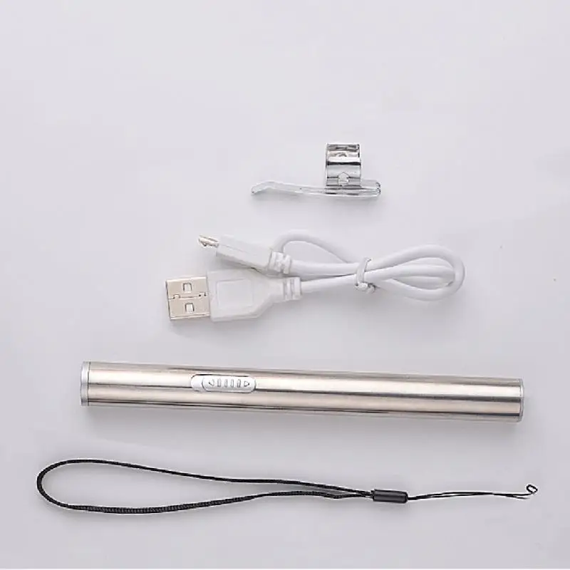 

Medical Handy Pen Light USB Rechargeable Mini Nursing Flashlight LED Torch + Stainless Steel Clip Quality & Professional