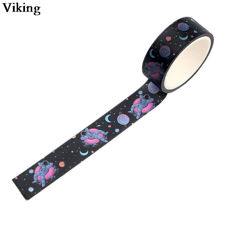 

15mmX5m Cool Astronaut Washi Tape Planet Masking Tape Adhesive Tapes Stickers Stationery Tapes Decal School Supplies G0547