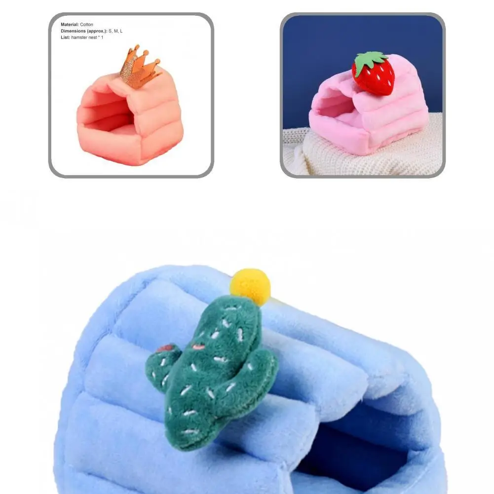 

Skin-friendly Breathable Cartoon Hamster Rat Hammock Warm Bed Pet Supplies