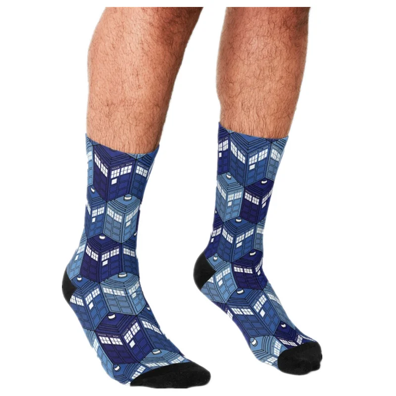 Забавные мужские носки 2021 счастливые в стиле хип хоп с принтом бесконечный