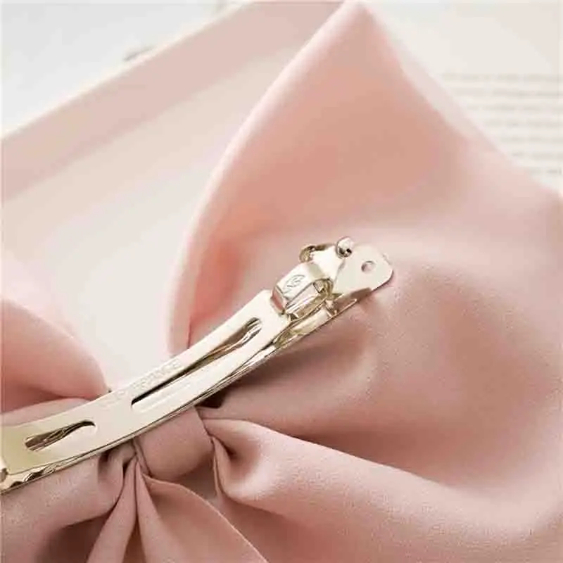 

Large Beautiful Hairpins Silk Bow Barrette Hair Clips Women Hair Accessories Girls Big Bowknot Hairclips Three Layers Hairgrips