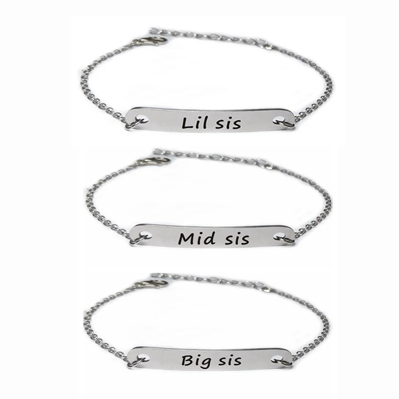 Браслет с цепочкой из нержавеющей стали для женщин и девушек
