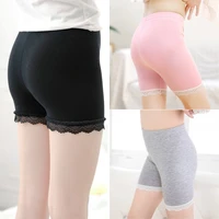 high quality girl safety shorts pants solid underwear soft elastic cotton leggings girls lace briefs short pants for children