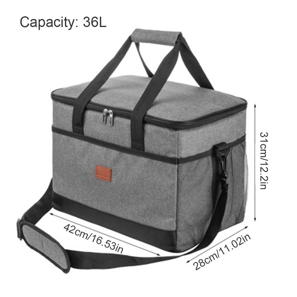 

Portable Insulated Cooler Bag Tote Insulated Box Canvas Thermal Cold Food Container For School Outdoor Travel Picnic Camping