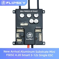 new arrival aluminum substrate mini fsesc 4 20 smart 3 12s single esc based on vesc4 for sk8scooterrobotflipsky