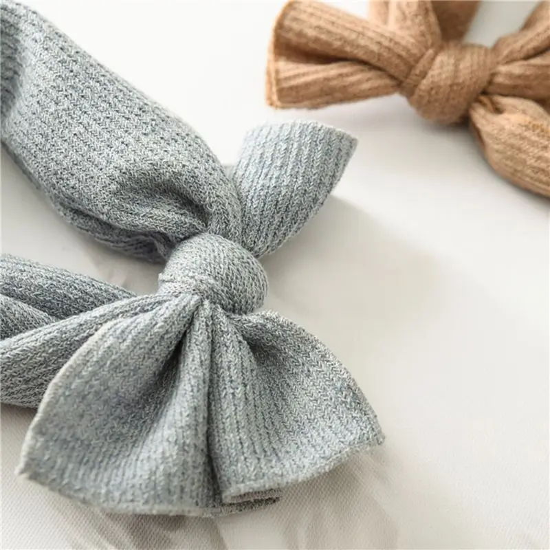 

5 Color Hair Band Thickening Headband Line Rib Stripes Solid Color Headband Ruffled Cross Bow Korean Headscarf Scarf