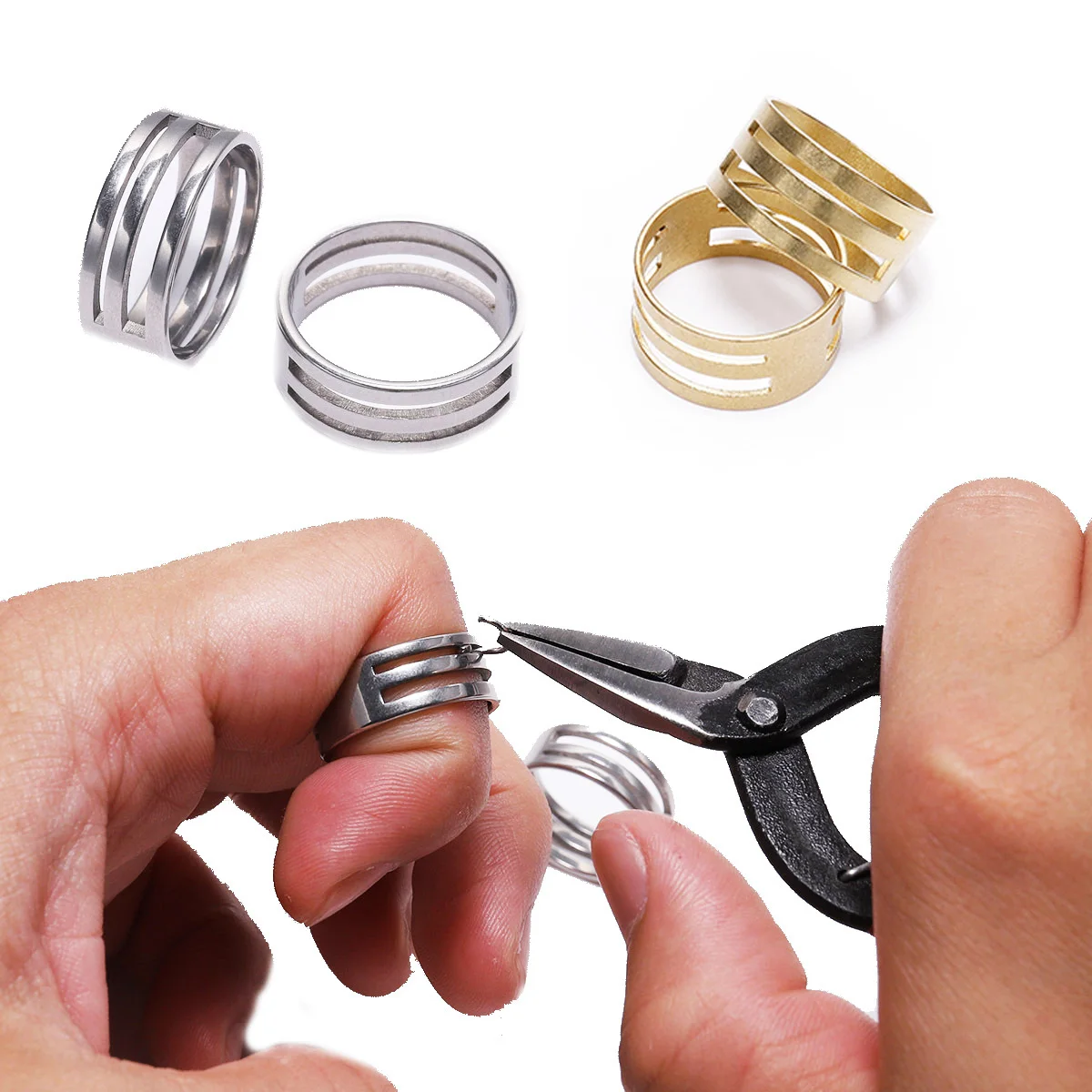 

Кольцо-открывалка из нержавеющей стали и меди