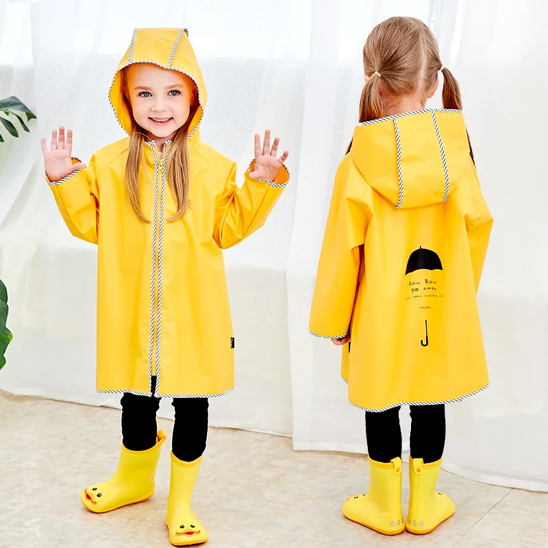 

Cute Little Waterproof Raincoat Rain Coat Kids Outdoor Boy Rain Jacket Lightweight Rainwear Baby Windproof Girl Poncho OO50YY