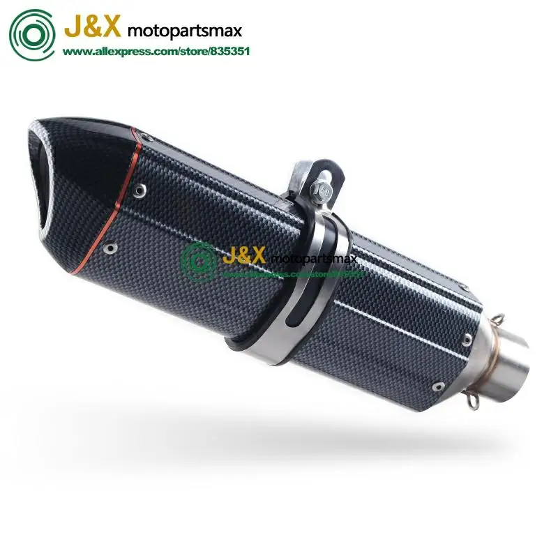 Универсальный мотоциклетный выхлопной глушитель из углеродного волокна для