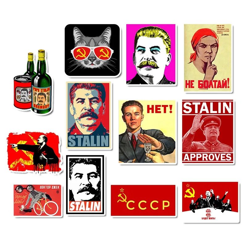 50 шт. не повторяет Сталин СССР CCCP граффити наклейка s для DIY ноутбука багаж гитара декор для скейтборда Водонепроницаемая игрушка наклейка
