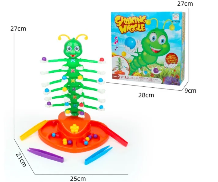 Гигантская Вибрирующая подвижная качель Электронная зеленая улыбка гусеница