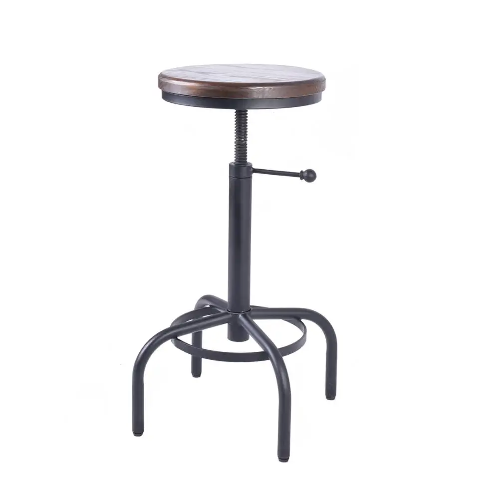 Стул Американский антикварный промышленный дизайн Металлический регулируемый