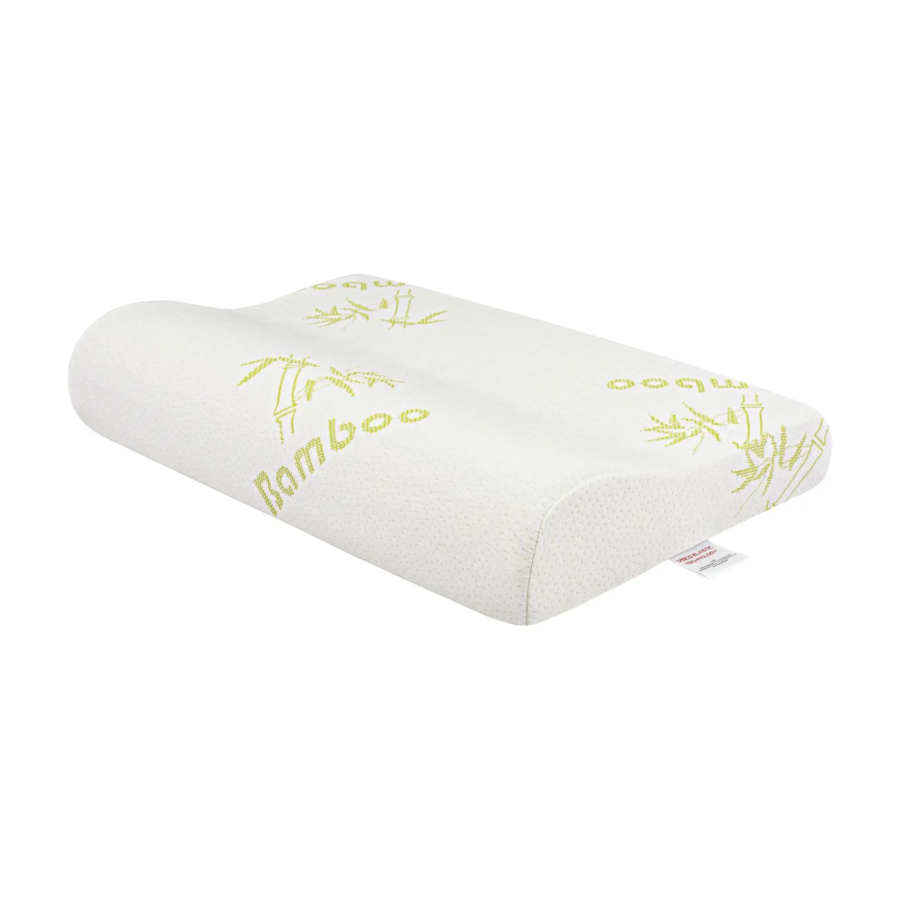Visco Foam Bamboo Neck Support Orthopedic Pillow Visco Pillow neck pain sleep embroidered pillow