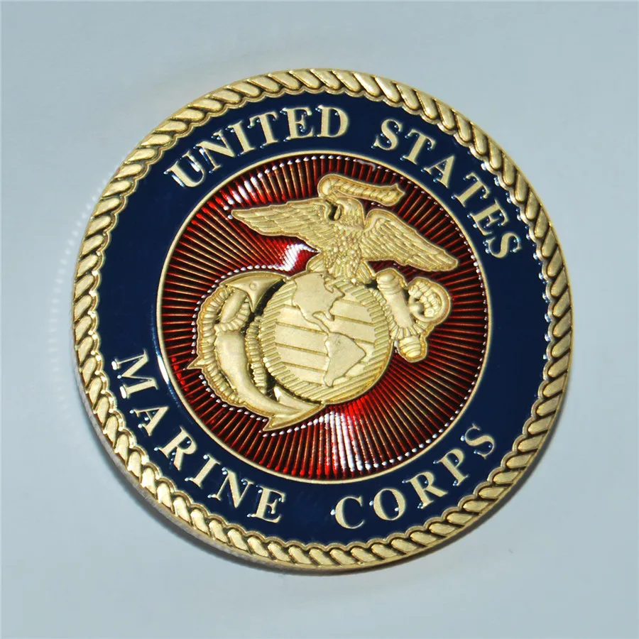 

U.S. Marine Corps Challenge Coin Ephesians 6:11--13 Put on the Full Armor of God Challenge Coin
