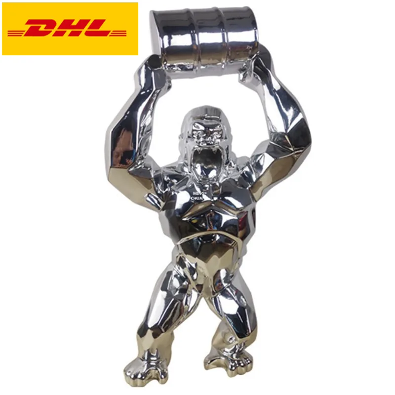 26 &quotимитационная статуя животного Гальваническая Горилла бюст король конг